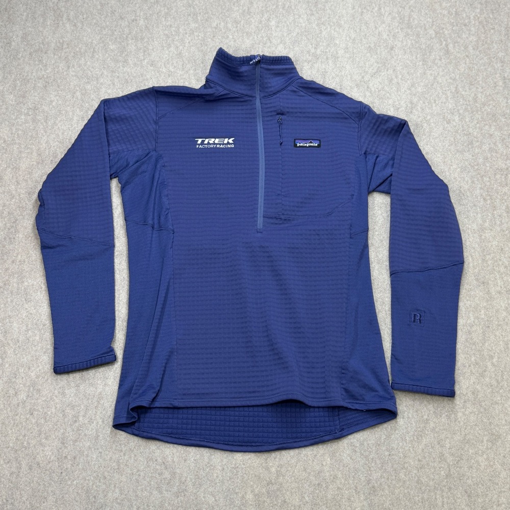Patagonia R1 Pullover Women Medium Solstice Purple Trek Factory Racing Cycling
